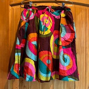 Bright lined skirt. Great for summer.